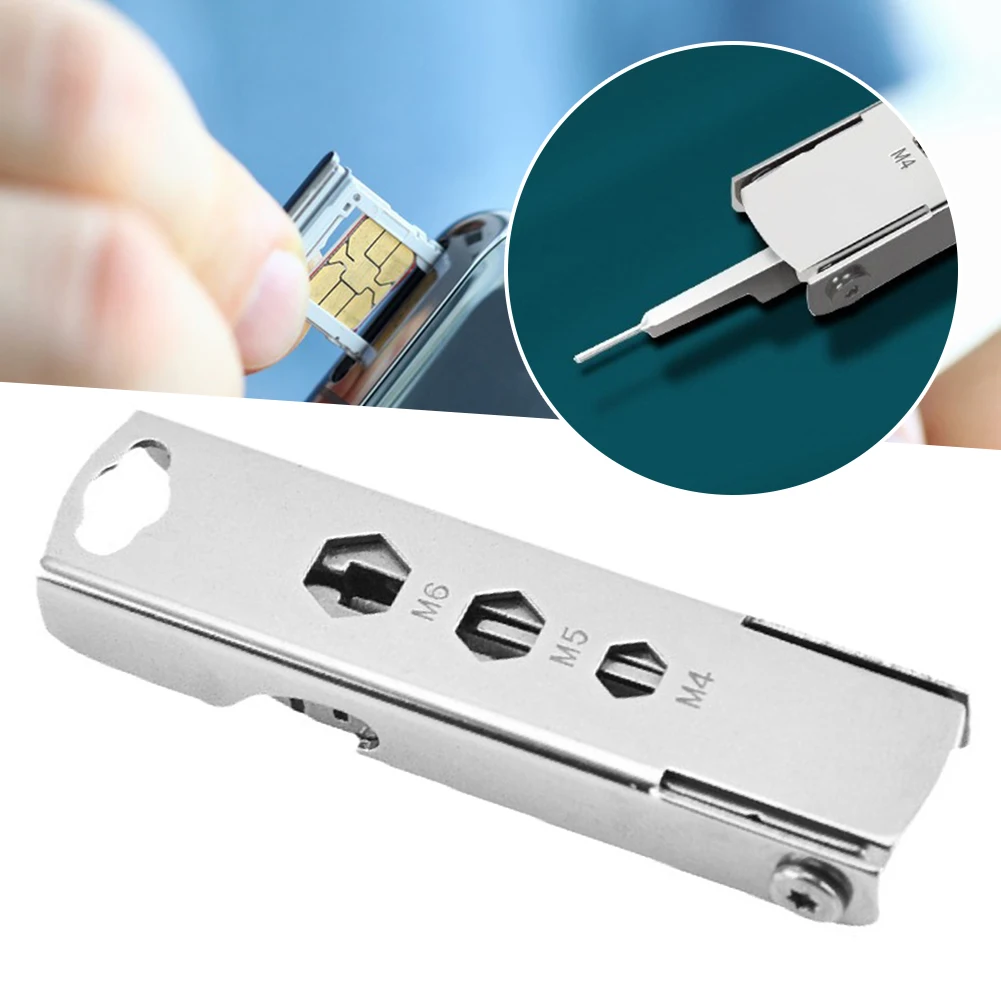 Multifunctional 7 In 1 Keychain Compact Multipurpose Tool Great Present Idea