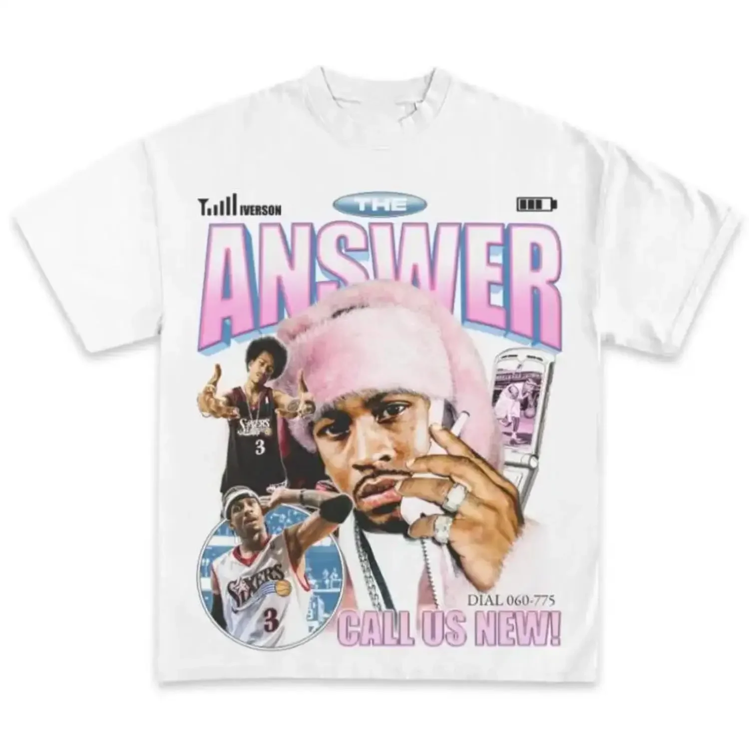 Youth and Adult Allen Iverson Icy Exclusive Graphic T-Shirt, graphic tees for boys, Graphic Tees, kids clothing boys, Youth Clothing, boys clothing Women Lightweight
