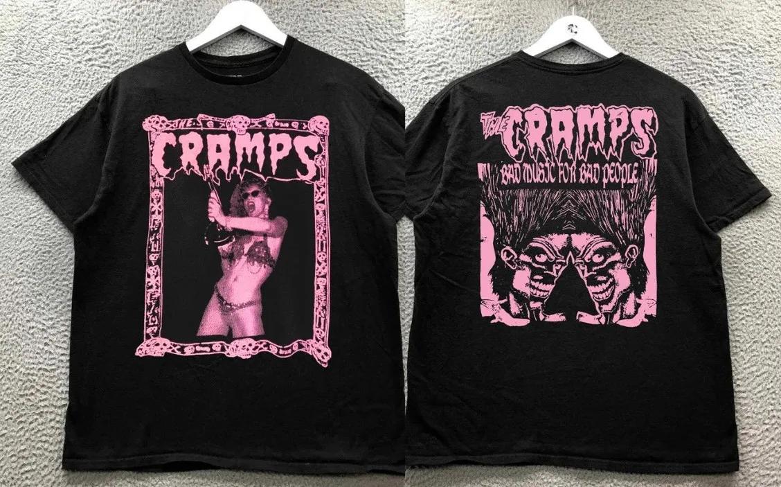 Vtg The Cramps Band 2 Sided Shirt Cotton Black All Size For Men Women MM1166