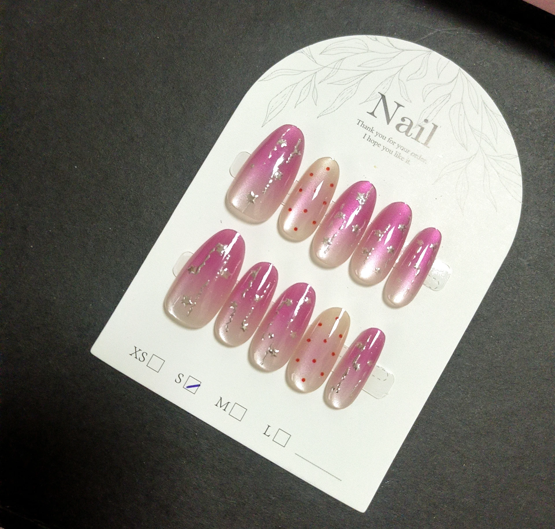10개 수제 반짝이 별 프레스온 네일 그라데이션 핑크 - Nail Art Glossy 리뷰 및 가격