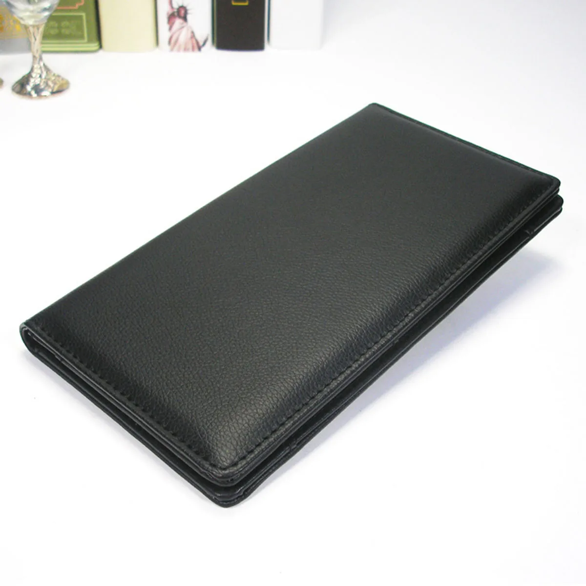 

PU Check Holder for Bills Menu with Pen Clip Credit Card Slot Foldable Restaurant Server Book Guest Ticket Presenter