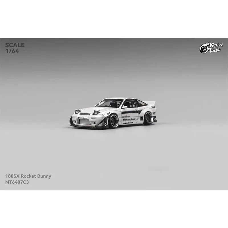 

MT In Stock 1:64 Pandem S13 Silvia 180SX Type X Lowride Metallic White Diecast Diorama Car Model Collection Toys MicroTurbo