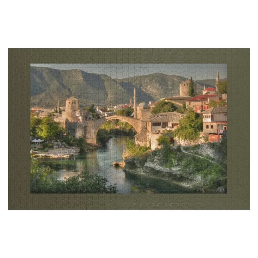 The Old Bridge of Mostar Jigsaw Puzzle Wood Photo Personalized Animal Custom Gift Puzzle