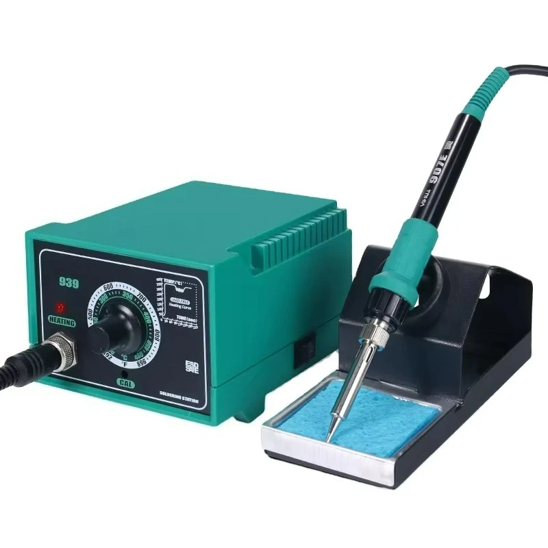 

Паяльная станция 939D + электрический паяльник C/F, переключатель температуры, ЖК-дисплей, высокая мощность, цифровой дисплей, сварочный стол