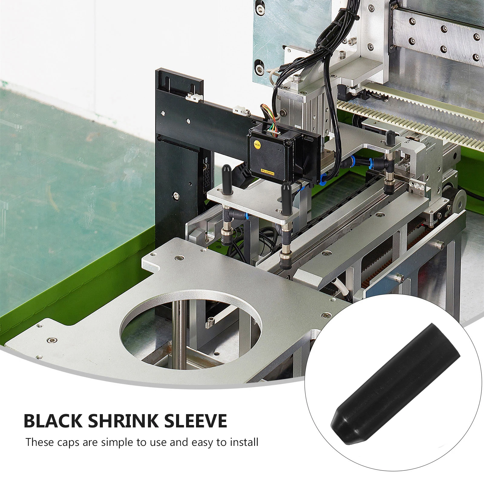 

5pcs Heat Shrink Caps Wire End Protection Electrical Insulation Seal Connectors Black Shrink Sleeve Wire End Caps for Cable