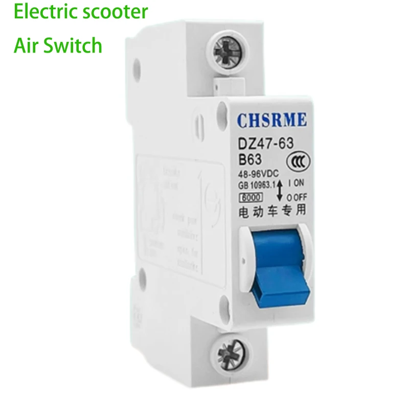 MCB DZ47-63 1P Motorcycle Electric Vehicle Special Switch DC Circuit Breaker 12V 24V 36V 48V 72V Overload Power Off Switch