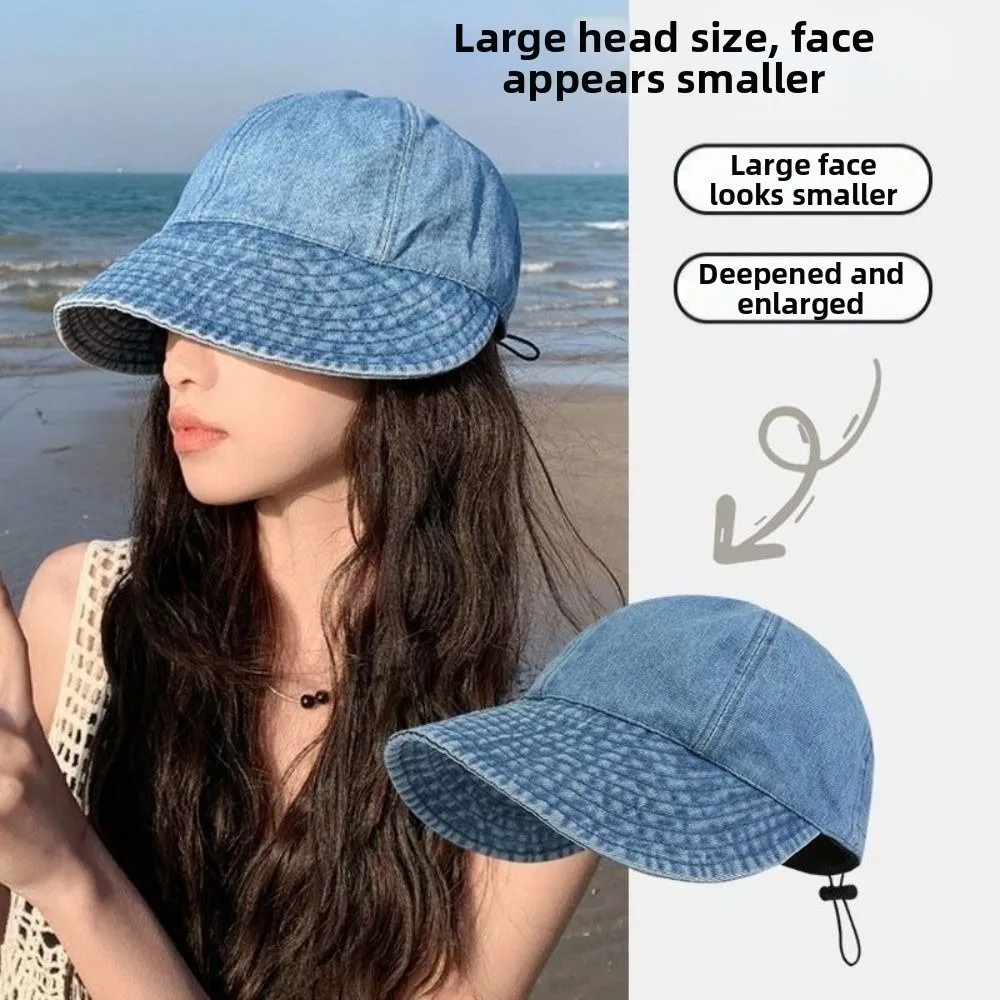 

Sun Protection Cowboy Fisherman's Hat Windproof Retro Big Brim Sun Hat All-match Women Baseball Cap Summer Spring Autumn