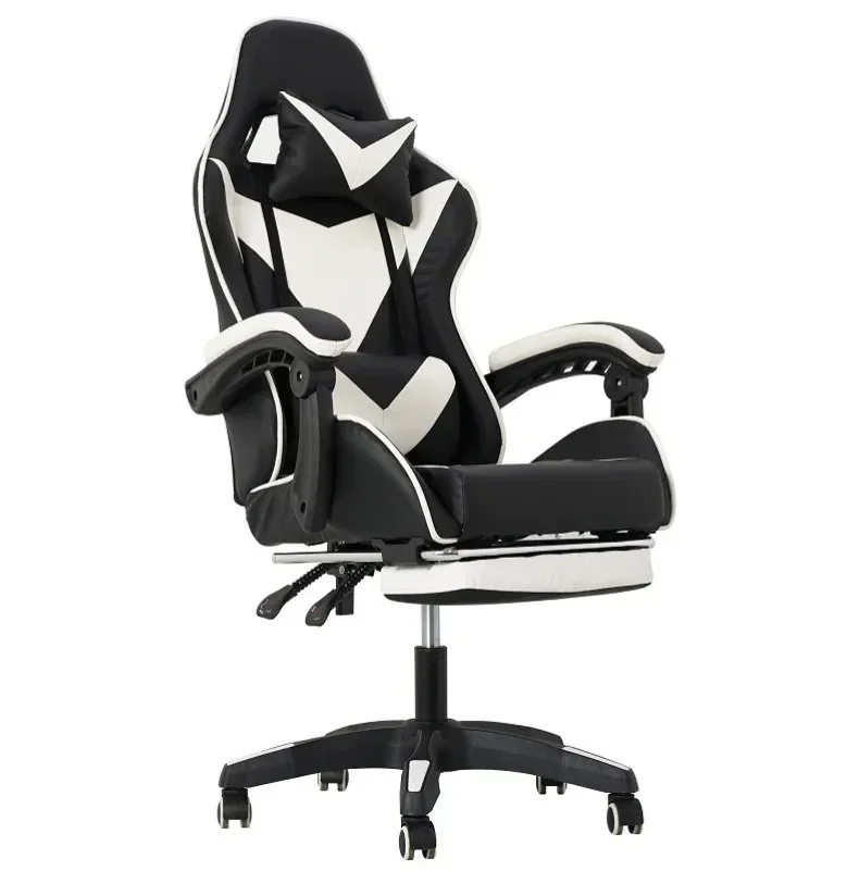 Adjustable Gaming Chair PU Leather Nylon Computer Silla Gamers Racing Pink  