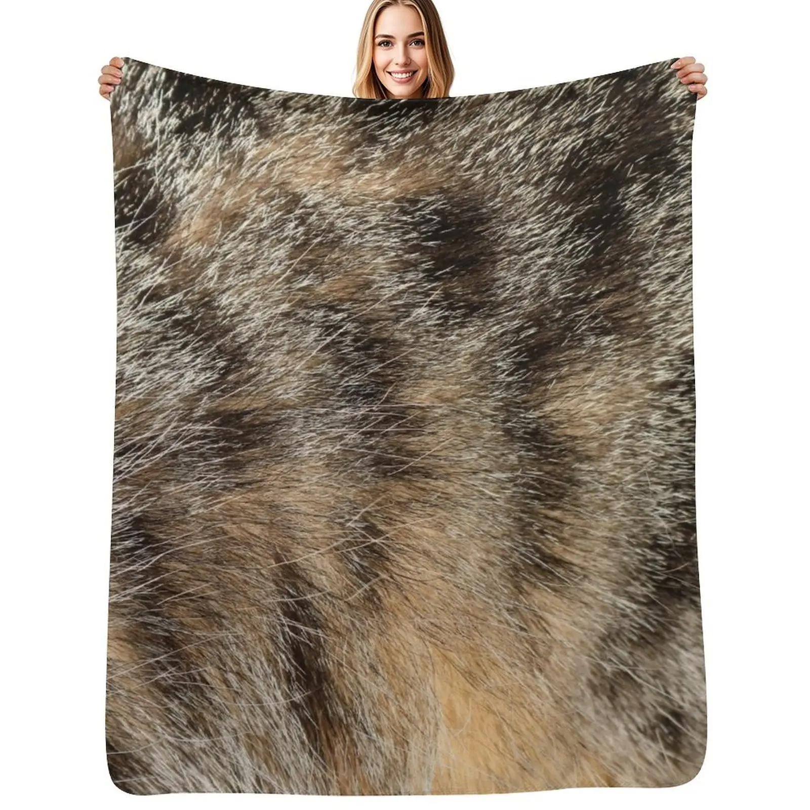 

Tabby cat fur Throw Blanket Soft Comfort Blanket for Reading Watching TV