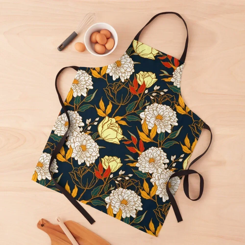 

Vintage Floral Pattern Apron Men's Kitchen Kitchen For Men Woman Work Kitchen Items For Home Apron
