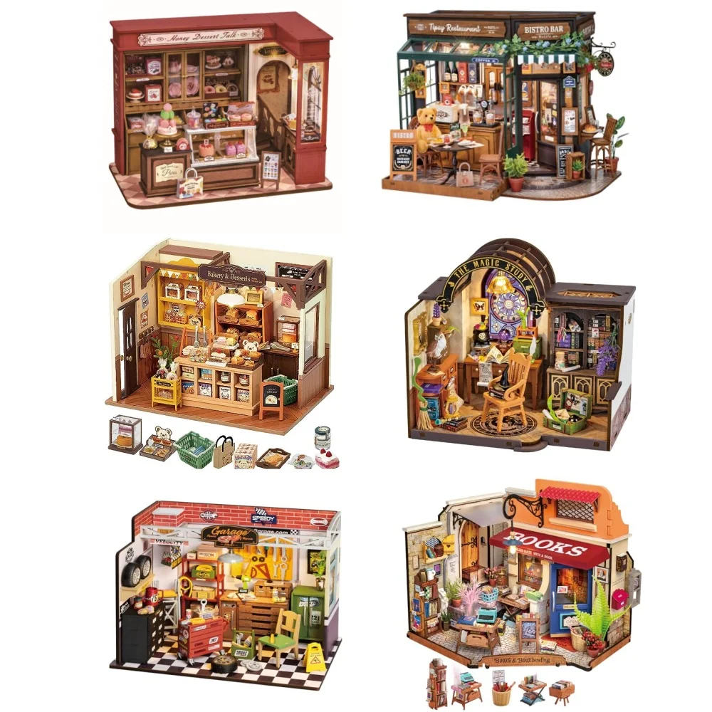 Robotime Rolife Becka's Baking House 3D Puzzle DIY Miniature Dollhouse Kit Amazing Gift for Children DG161