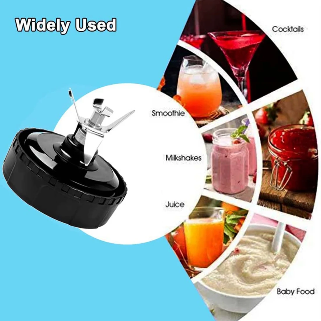 accessori agitatore 6 alette per parti di ricambio frullatore Ninja, per Nutri Ninja Auto IQ BL450-70, BL451-70, BL454-70, BL455-70