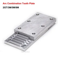 1Set Aluminum Arc Clamp Tooth Plate 2GT/3M/5M/8M For Fixed Clip Open Timing Belt Combination Connection Teeth Plate