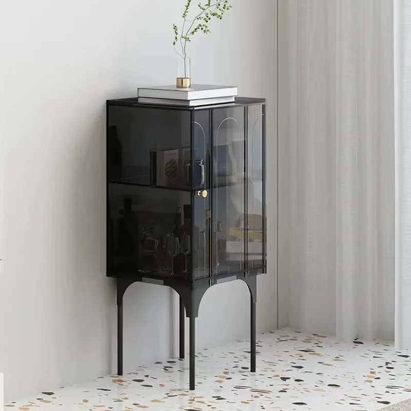 

Light luxury acrylic dining side cabinet Modern simple living room porch cabinet against the wall Tea Wine Home