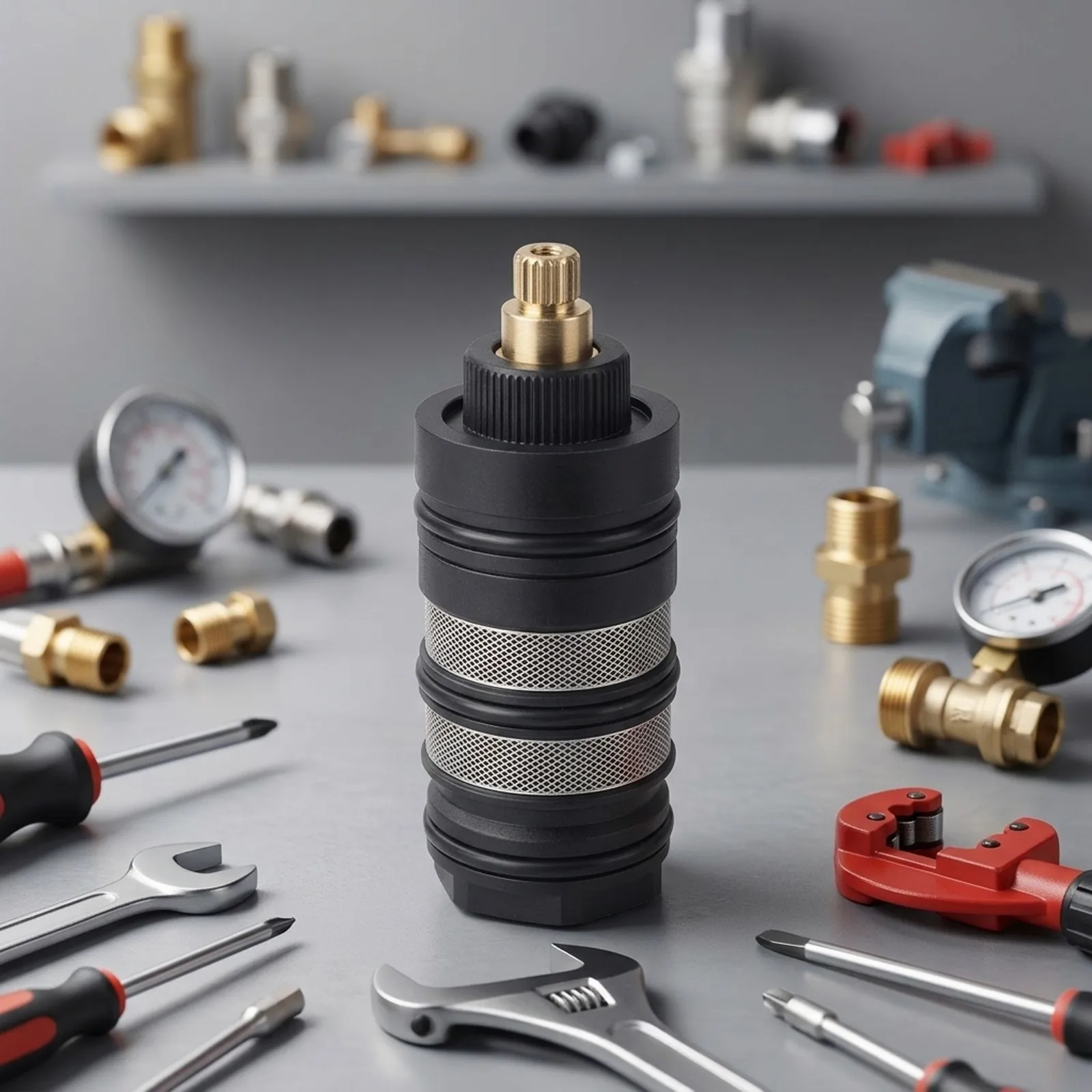 Home Improvement Plumbing Thermostatic Spool Repair Kit Thermostat Cartridge Brass Replacement Faucet Shower Valve