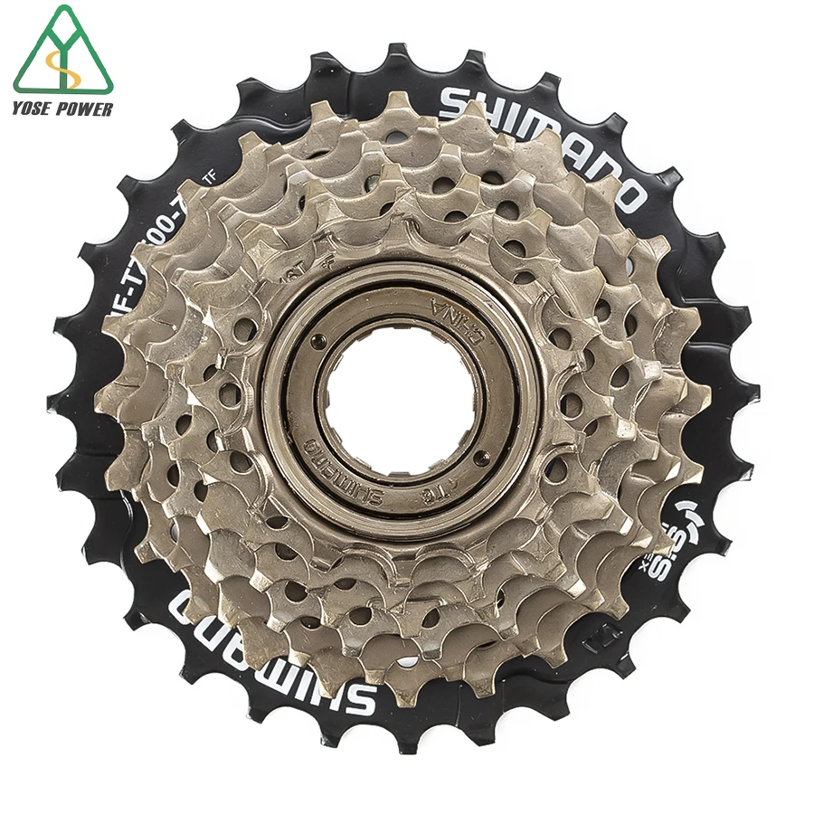 YOSE POWER Shimano Freewheel Sprockets 7S 8S Screwed Cassette Freewheel for Electric Bicycle E-bikes 7 Speed 8 Speed