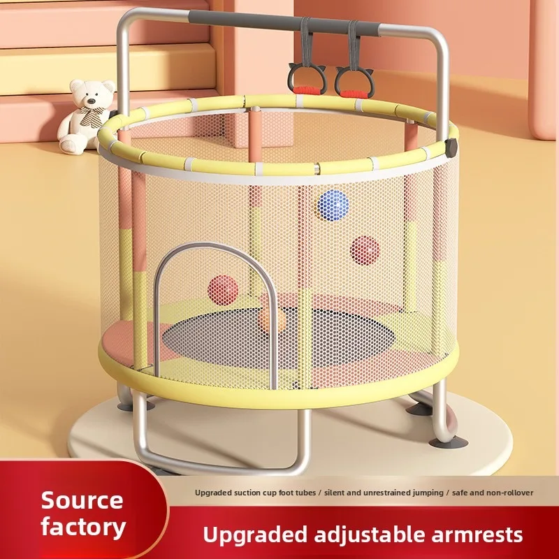 Indoor Trampoline, Home Use Ribbon Protection Net, Entertainment Specific Fitness Trampolines Portable Fitness Equipment