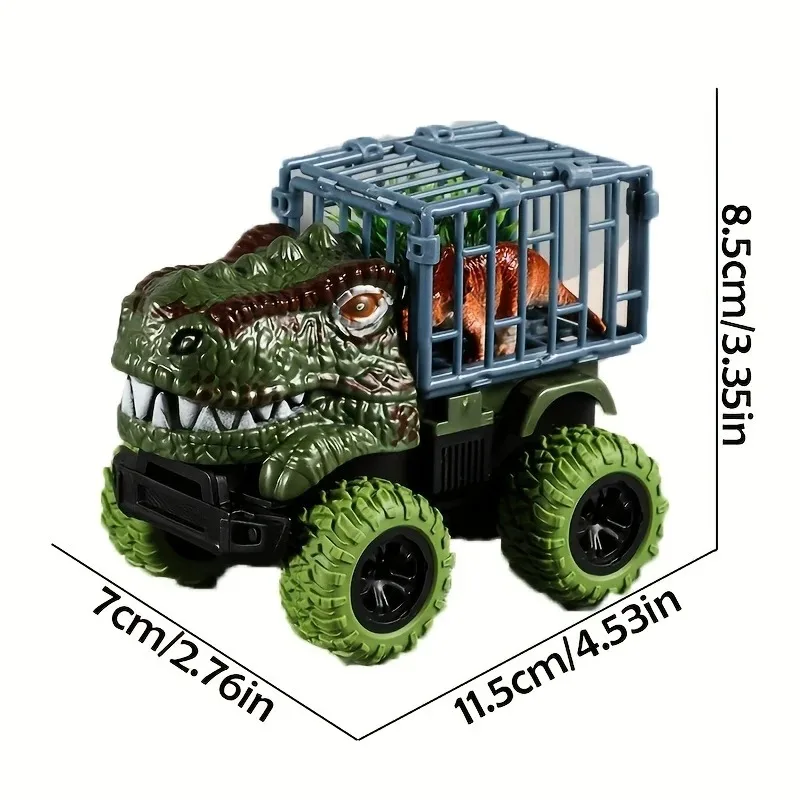 Camión de dinosaurios de juguete extraíble, camión de transporte de coches, juguetes con figuras de dinosaurio para niños pequeños, juegos de dinosaurios t-rex, camión monstruo