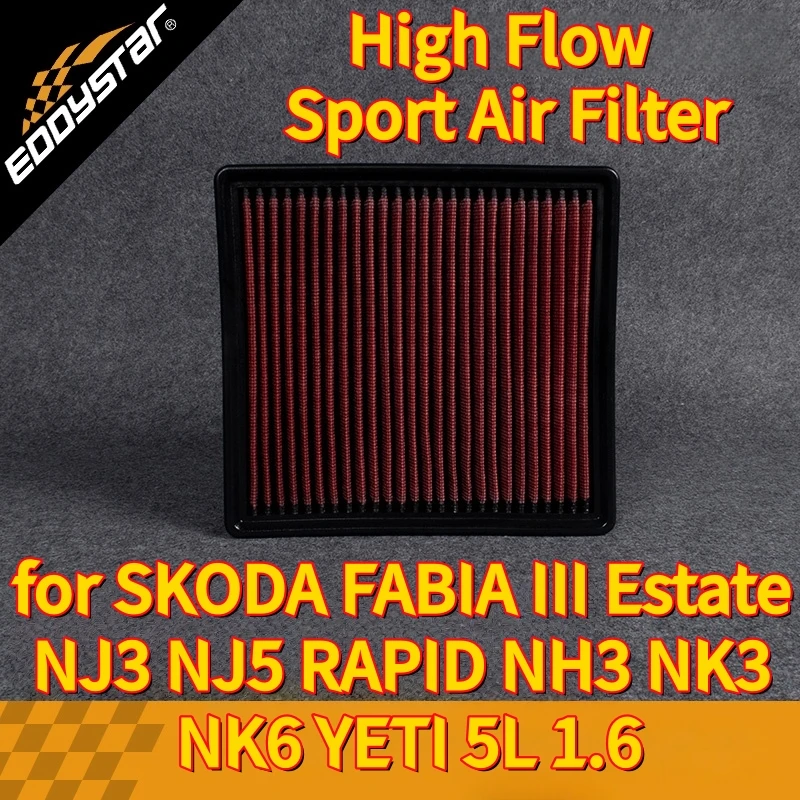 

Спортивный воздушный фильтр с высоким расходом для SKODA FABIA III Estate NJ3 NJ5 RAPID NH3 NK3 NK6 YETI 5L 1,6, моющиеся гоночные впускные фильтры