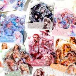 Yoofun 40pcs/lot Fairy Goddess Sticker Adhesive DIY Creativive Decorative Junk Journal Scrapbooking Pretty Girl Labels
