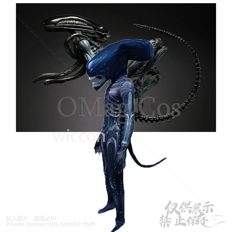 Anime Movie Alien New Halloween Costume X-enomorph Cosplay Horror Cos Jumpsuit Mask Tentacles Disfraz Fear Cosplay Scary Suit