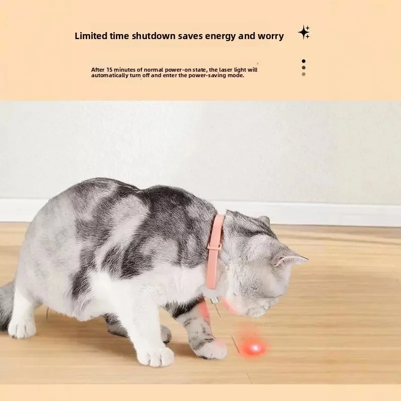 Rechargeable Automatic Laser Cat Collar Smart Interactive Teaser Wearable Entertainment Toy for Household Indoor Cats