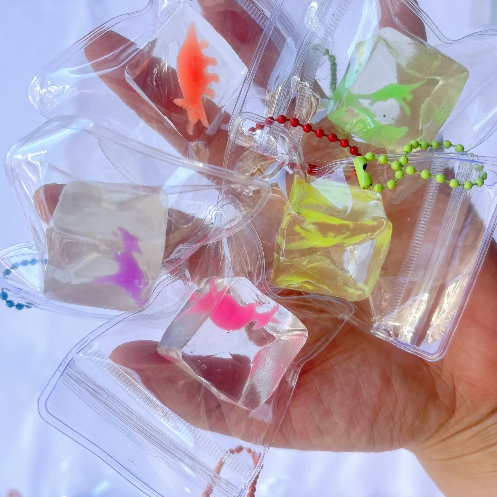 Random Ice Cube Square And Paw Sensory Toy Stress Ball Mochi Squishies Squeeze Toys for Adults Kids Summer Toys Party Favors