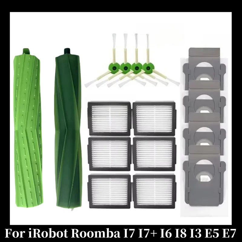

Hepa Filter Side Brush For iRobot Roomba I7 I7+ I6 I8 I3 E5 E7 E&I Series Vacuums Cleaner Dust Bag Replacement Parts