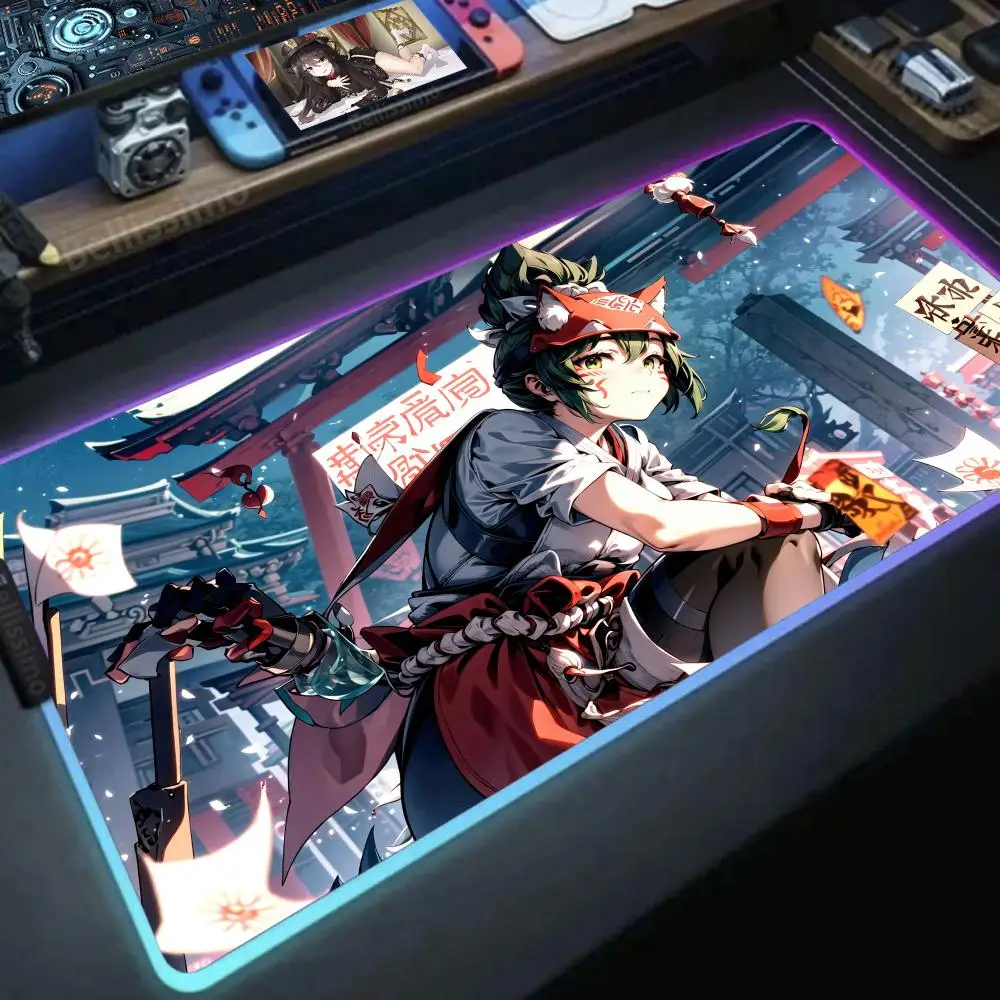 

Gaming Accessories Deskmat Big Mousepepad Backlight Overwatch Mouse Pad Gamer RGB Desk Mat Back Light Led Mousepad Setup