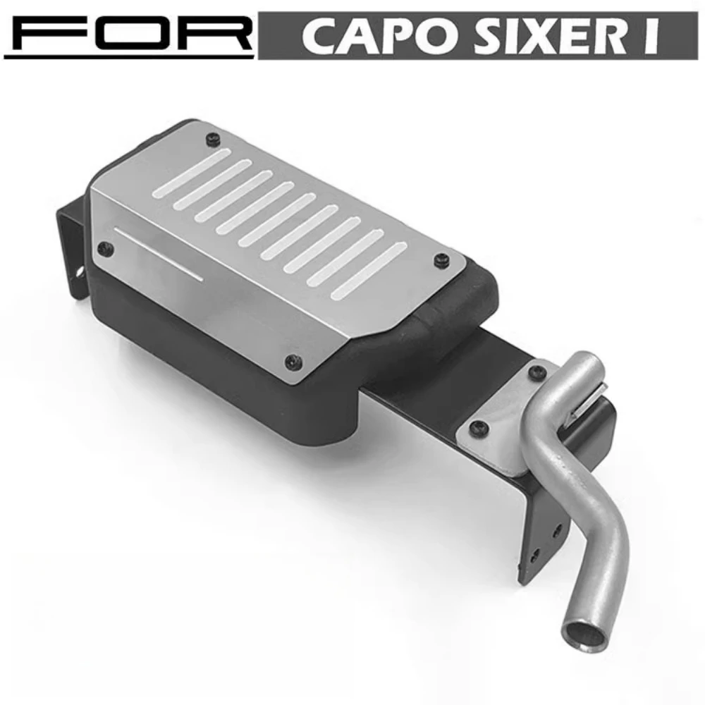 Scale 1/6 Steel Exhaust pipe + Fuel tank set fit Capo sixer 1 Samurai Jimny Crawler RC Car 1 6