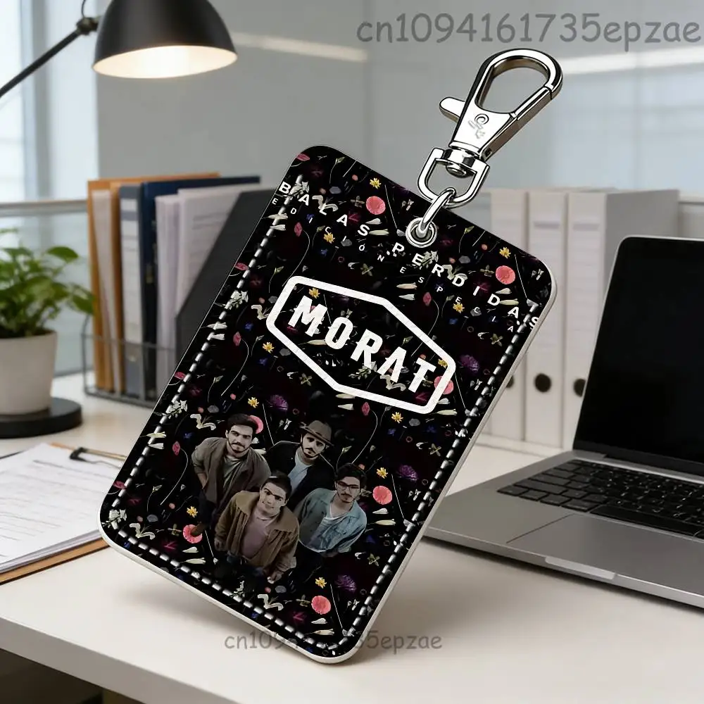 Tarjetero de Cuero PU Premium M-Morat con Mosquetón Metálico, Diseño Personalizable para Uso Diario