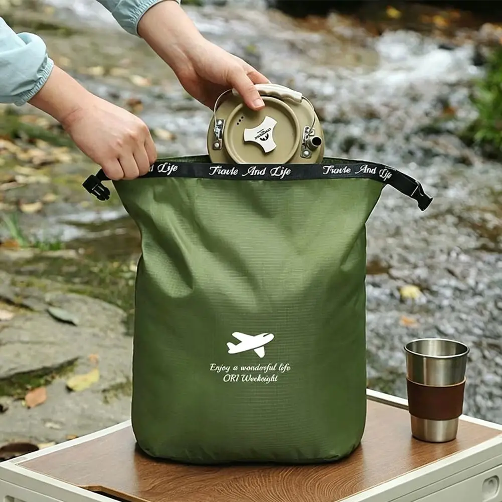 Roll-Top Wasserdichte Tasche Outdoor Dry Bag Große Kapazität Aufbewahrungstasche Leichter Reißfester Trockensack Tragbarer Organizer – Detail 11