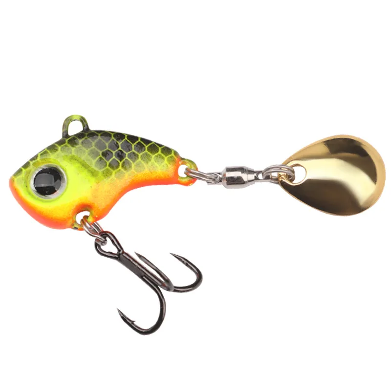 1Pcs Metal Vib Rotating Spoon Wobbles Vibration Fishing Lures for Pike Bass Winter Jigs Spinner Hard Baits Pesca Fishing Tackle