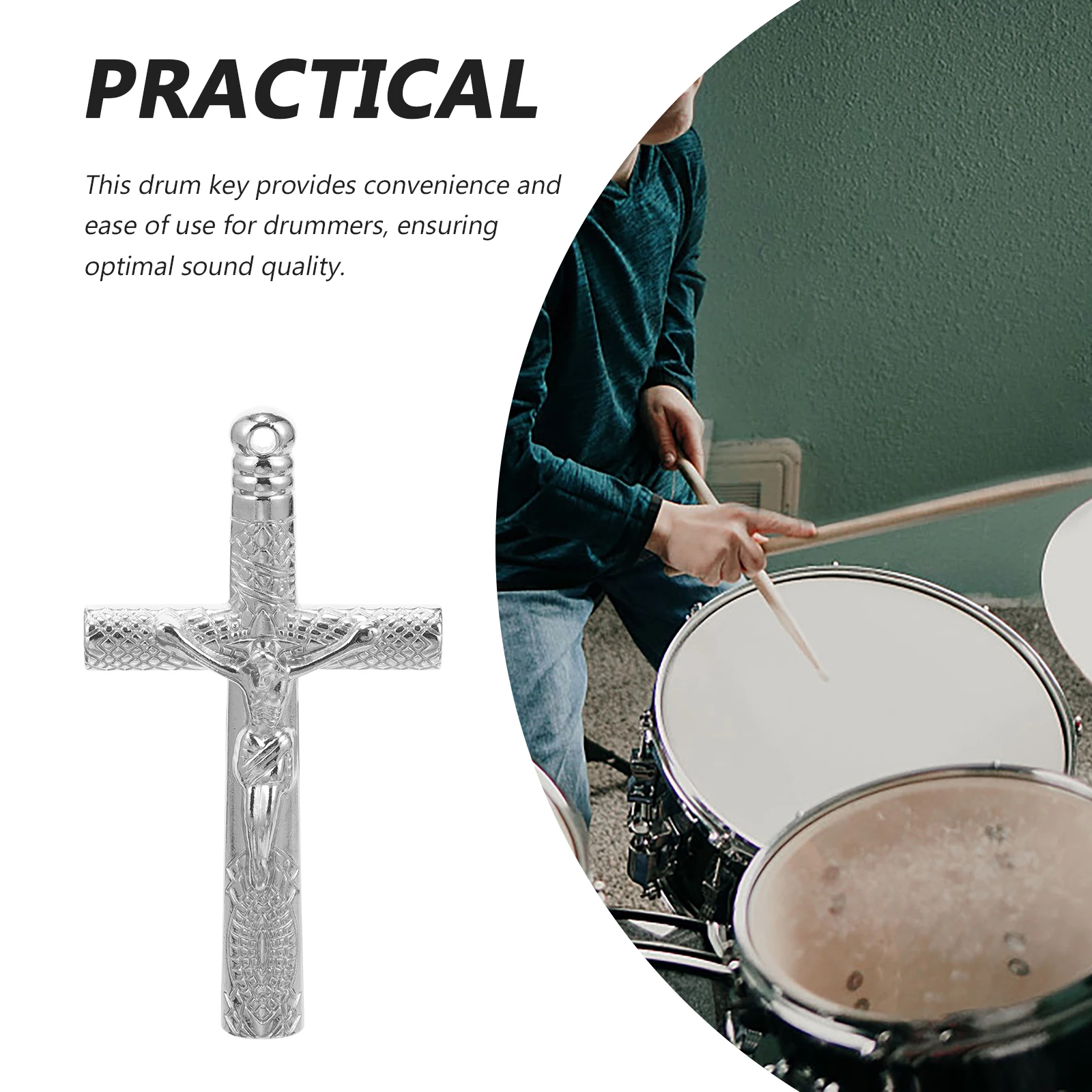 

Wrench Drum Keys Snare Head Tuning Universal Adjustable Tool Drums Silver Metal