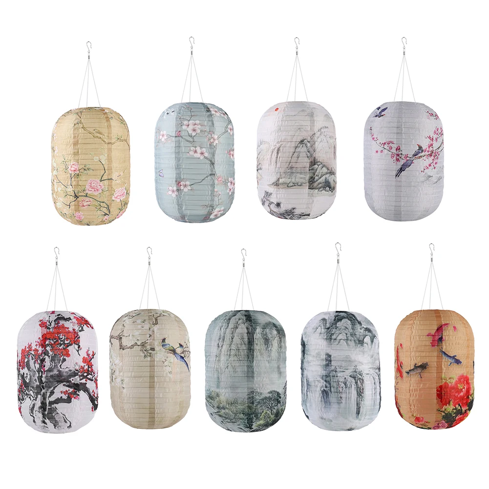 ソーラー伝統的な装飾ランプ 25 センチメートル和風提灯 IP65 防水 LED フェスティバル提灯新年休日の装飾