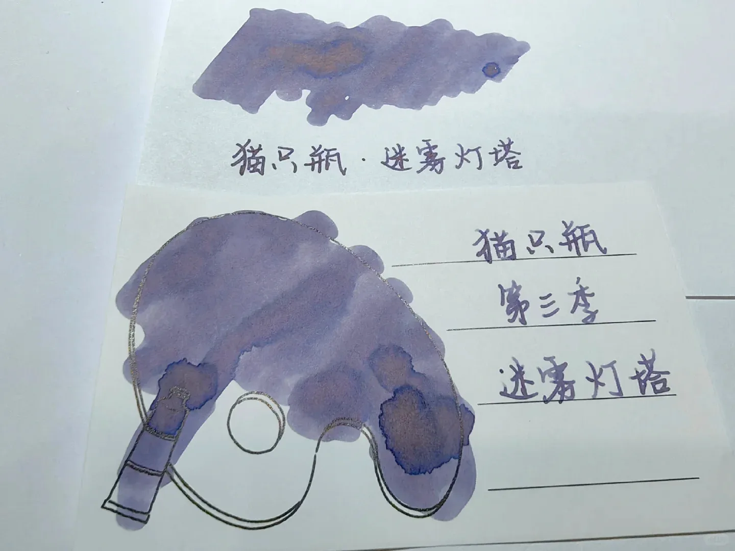 KittyInkpot Ink, farol enevoado, cromatografia gradiente Sheen Writing Pen Ink 35ml