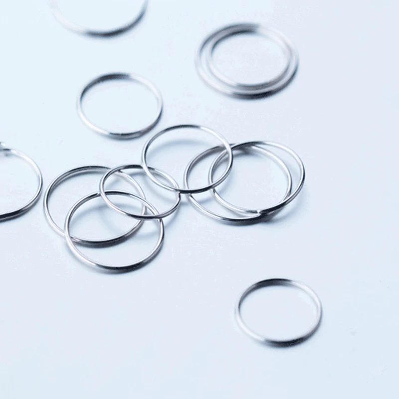 Modian Silver Simple Circle Stackable Ring 100% 925 Sterling Silver Multiple Sizes Finger Rings For Women Fashion Fine Jewelry