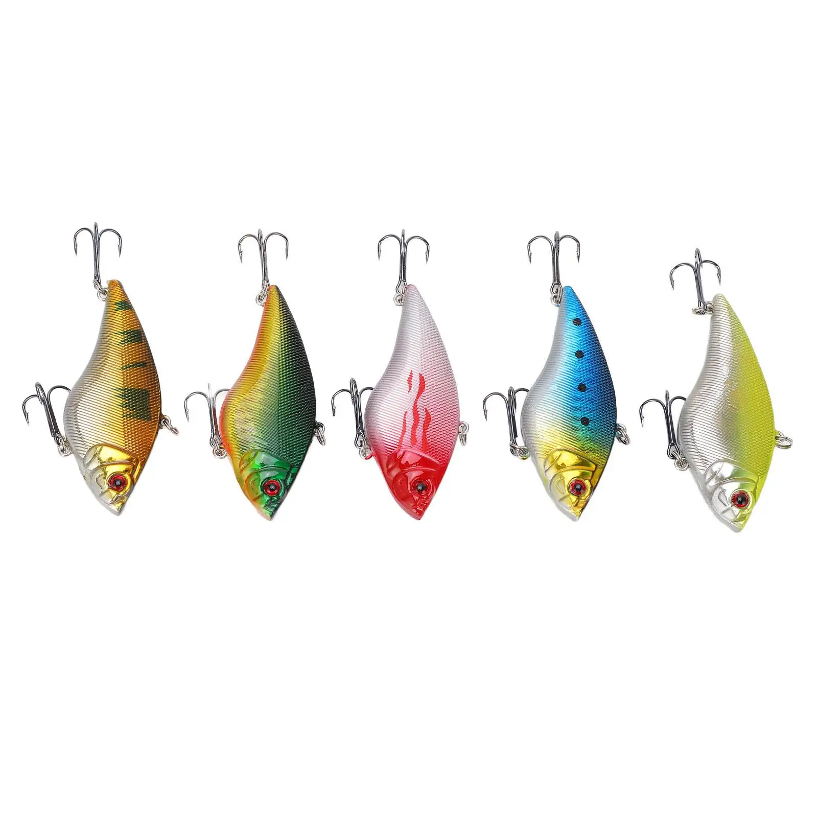 Vibe Fishing Lures 7 cm/16 g con occhi 3D - Esca antiruggine per acqua dolce e acqua salata per spigola e trota