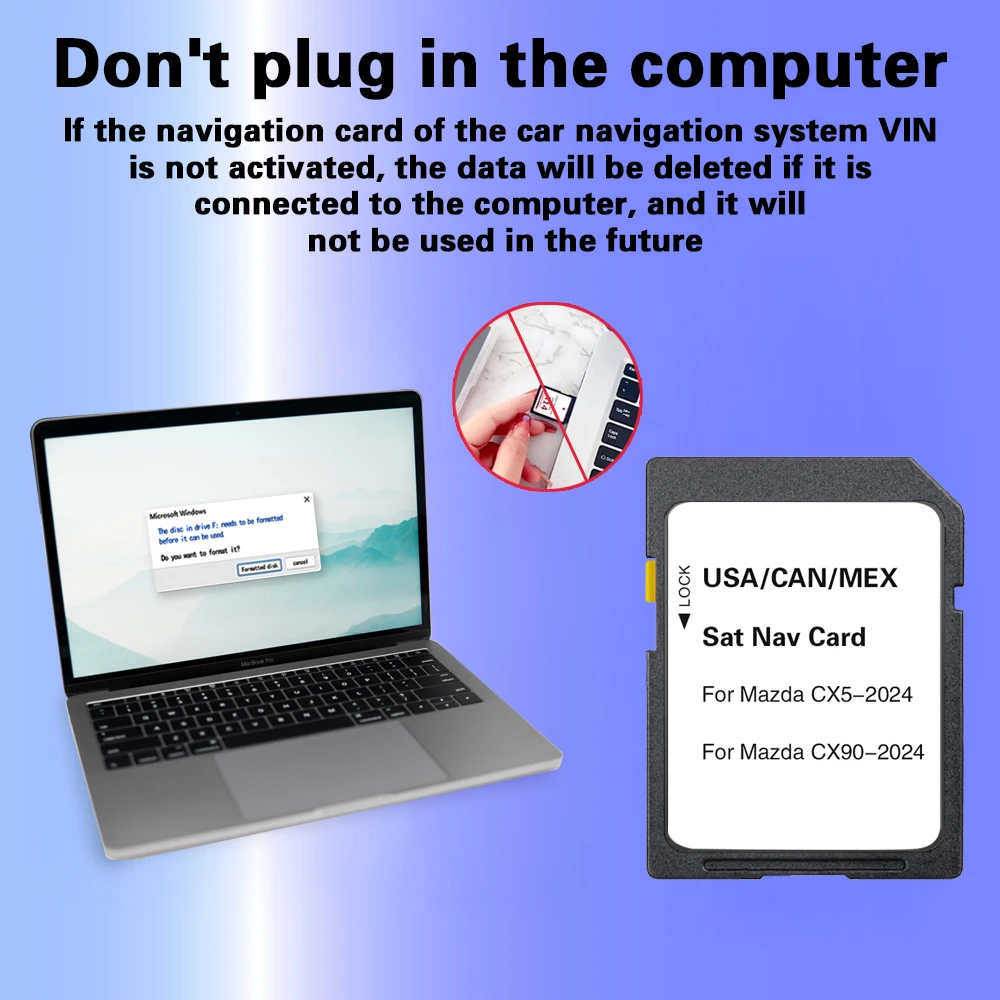 Version 2023 Navigation for Mazda CX-5 CX-90 Car GPS SD Card Update Maps Sat Navi System USA/CAN/MEX Maps Accessories
