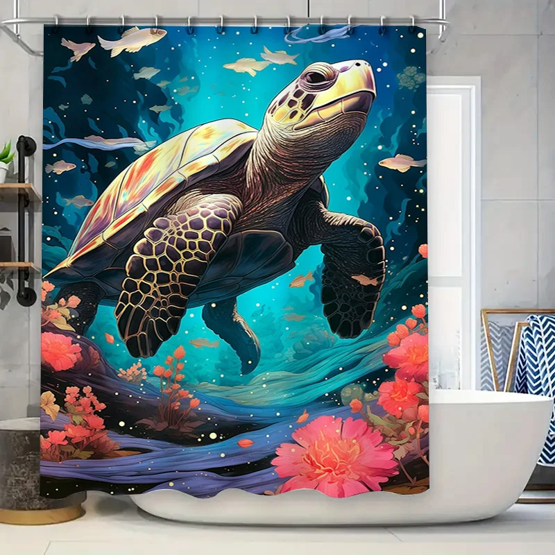 Turtle Bathing Curt…