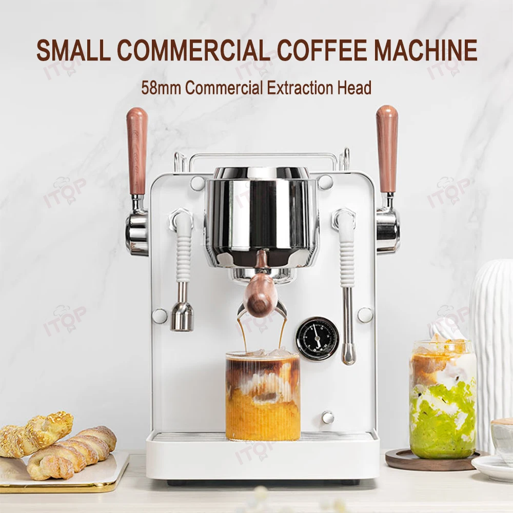 ITOP CM-M2 Semi-automatic Coffee Machine Double Pumps Double boilers Small Commercial Coffee Machine Espresso Maker 240V 220V