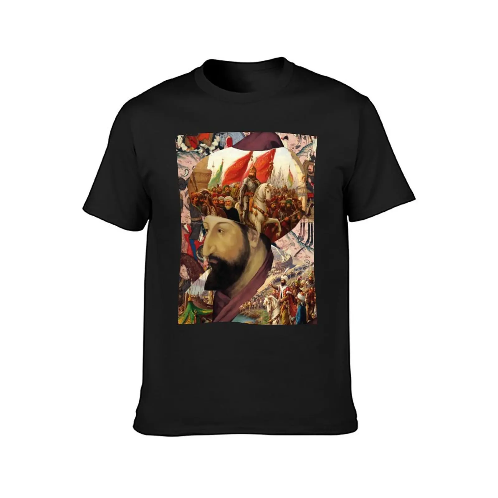 Fatih Sultan Mehmet Collage T-Shirt anime sweat funnys mens big and tall t shirts