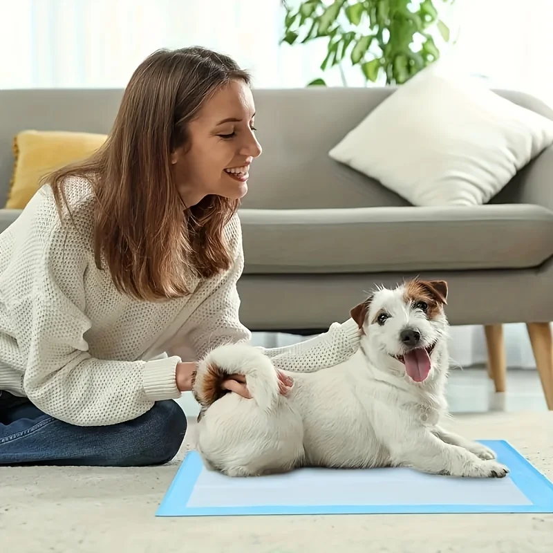 100Pc 17.2In*12.99In Premium Disposable Dog Training Pads-Super Absorbent,Blue,Leakproof,Ideal for Pet Owners and Trainers