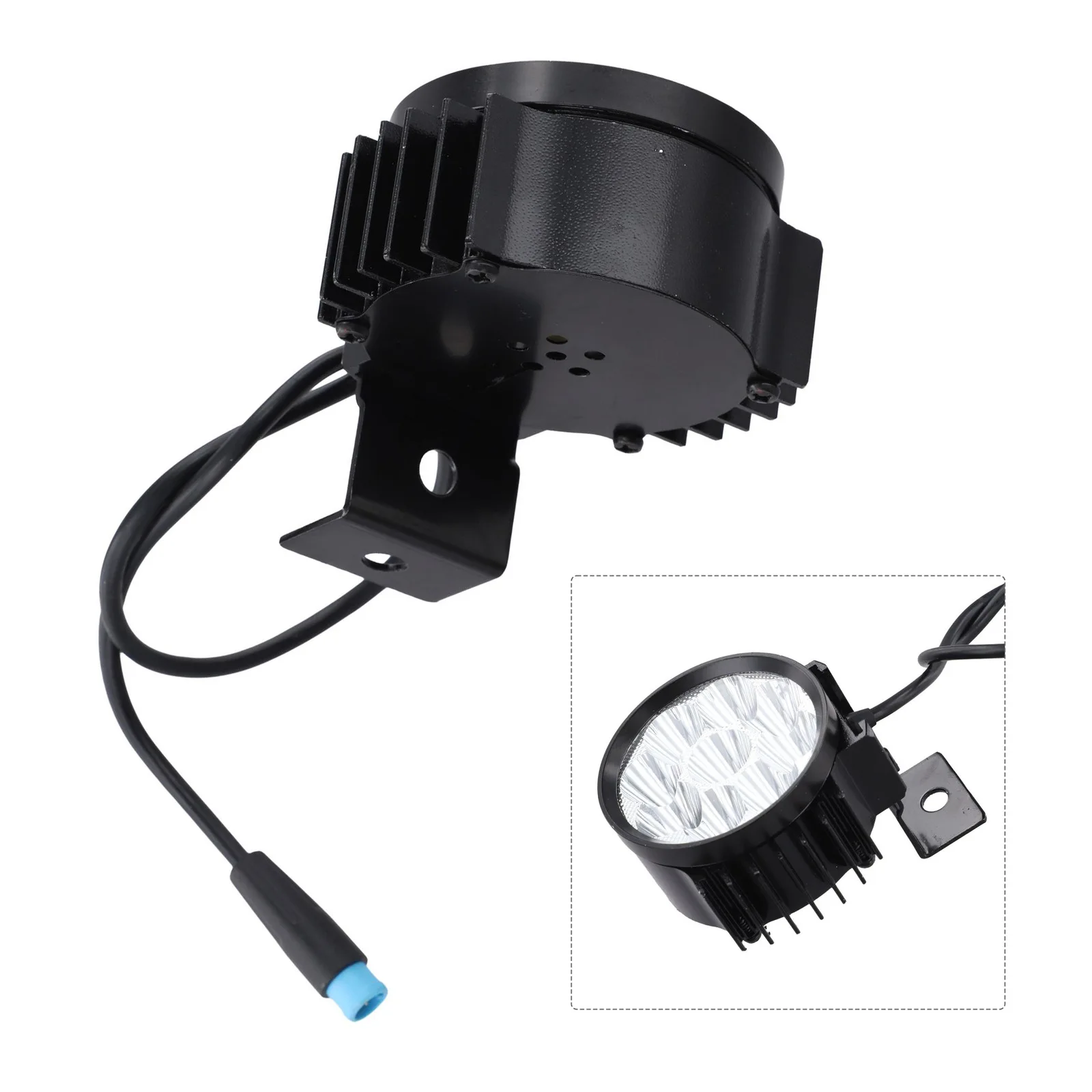 AliExpress MEROCA 4 9 Beads LED Spotlight LED Headlights Night Riding Black Color Easy To Install Good Compatibility Practical To Use