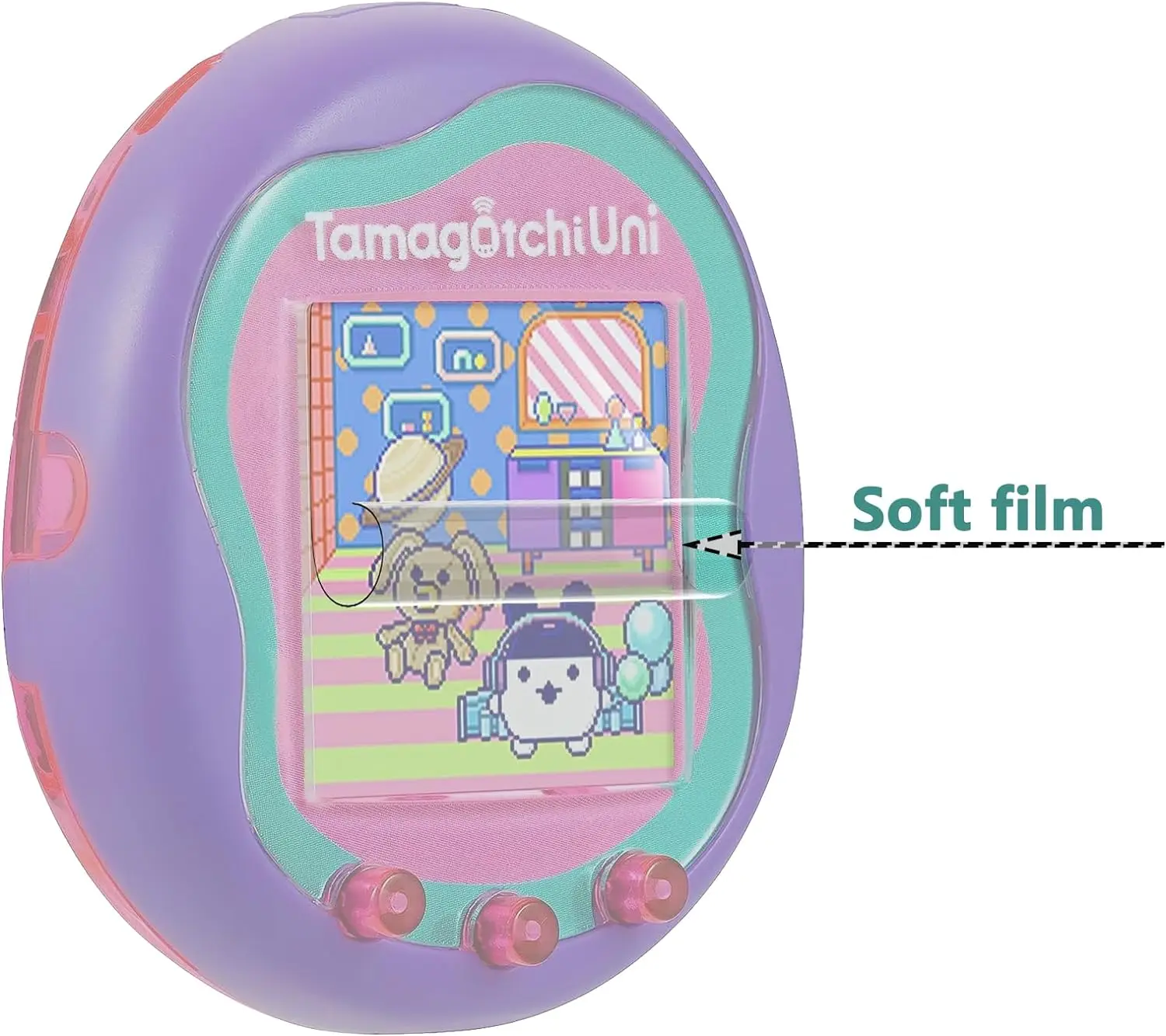 3 Stück Screen Soft Film Protector für Tamagotchi Uni,Screen Soft Film Protector für Tamagotchi Uni