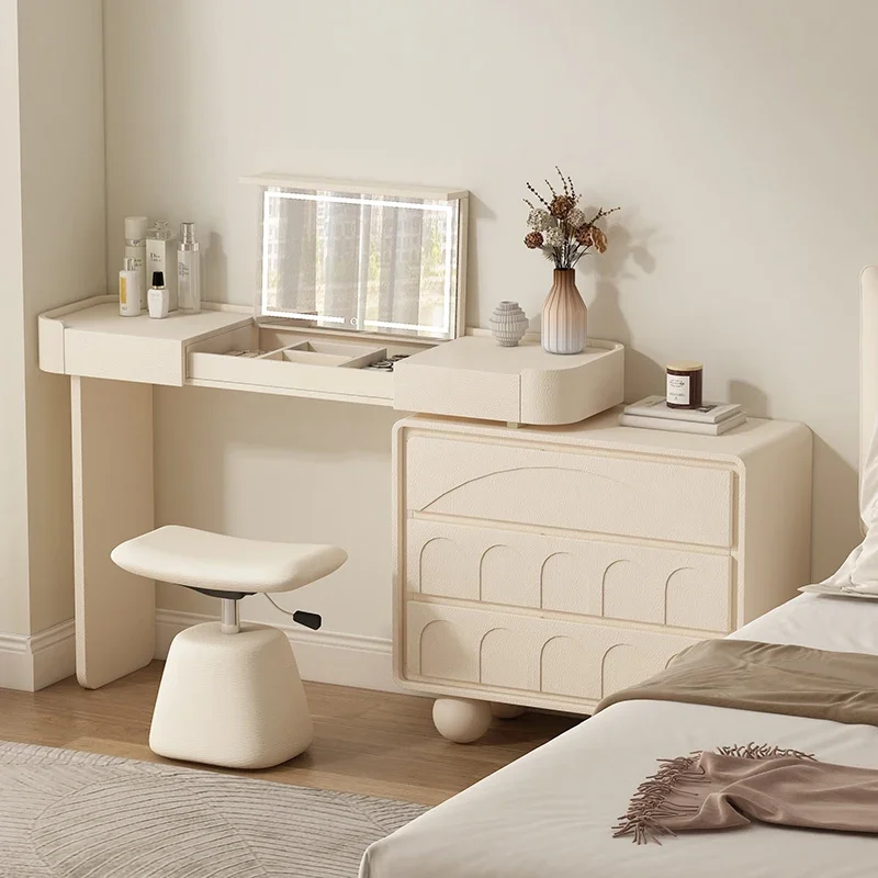 

Small apartment dresser three-bucket cabinet integrated bedroom simple modern new small makeup table makeup table