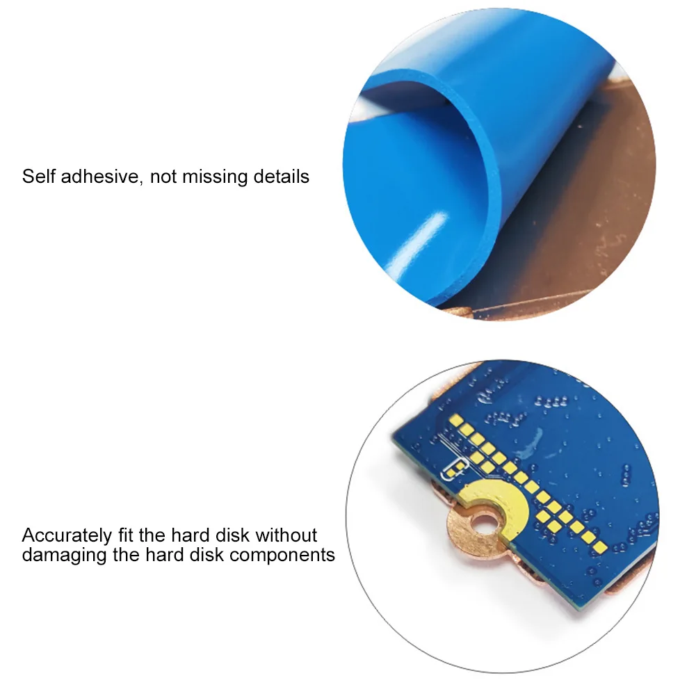 Dispositivo di raffreddamento SSD in rame con cuscinetto termico in silicone Parti di ricambio per radiatore di raffreddamento di calore in metallo Accessori per laptop a lato singolo/doppio