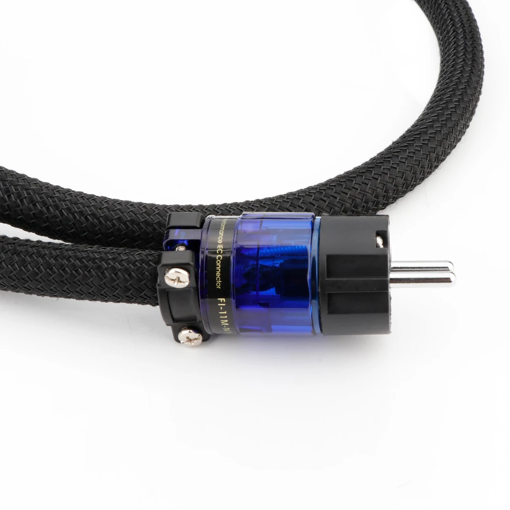 Preffair OFC Copper Schuko Power Cable HIFI Rhodium Plating Gold Plating US/AU/EU Power Plug