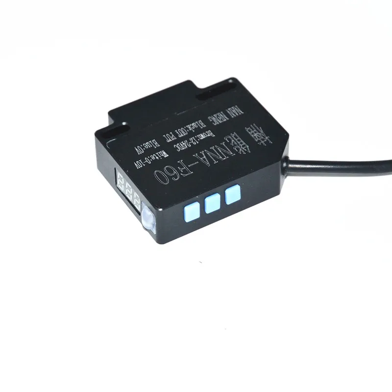 White light color detection sensor NNA-F60 senses color changes in liquid analog photoelectric color codes