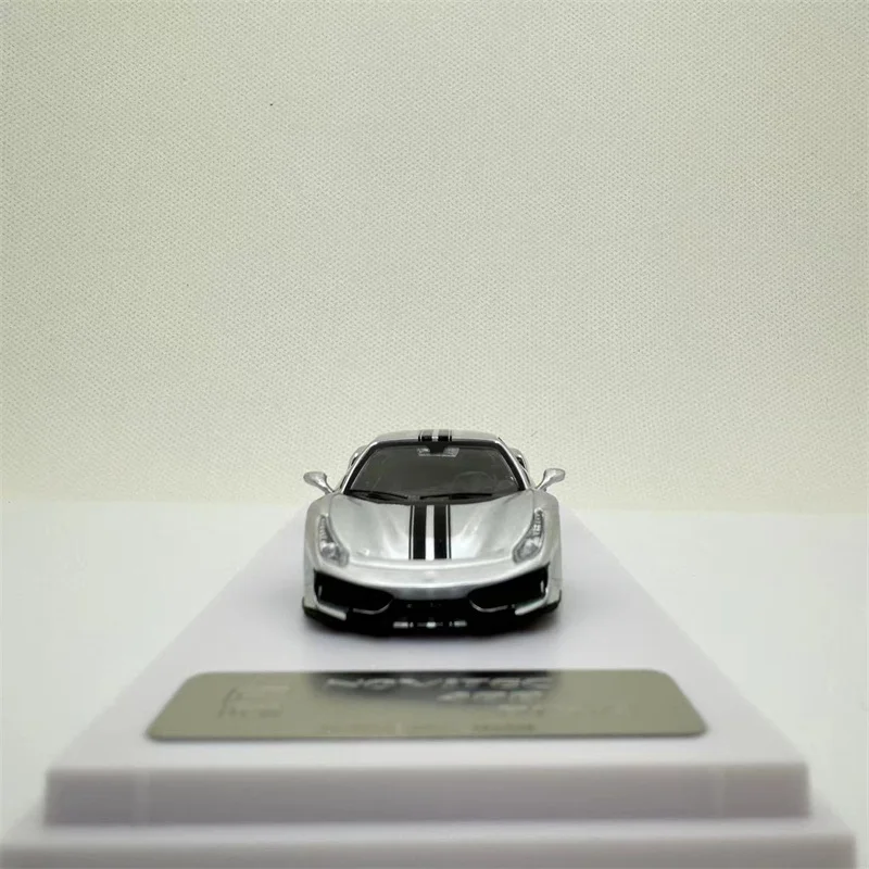 DCM 1:64 Novitec 488 GTY Silver Diecast Model Car